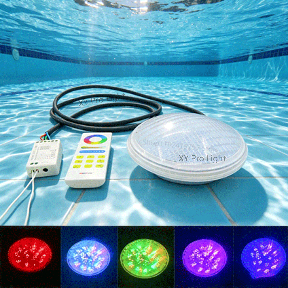 Xy Spa & Wellness George Town - 45W RGB水中ライト 36W 54W噴水池ランプ IP68防水ウィック埋め込みスポットライト 24W