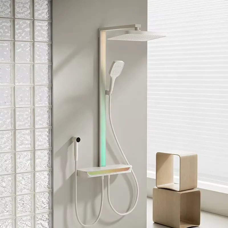 Spa & Wellness Center Hotel Solverde - 真鍮製デジタル滝シャワーセット壁掛けレインピアノスマートマッサージサーモスタット浴室設備高級スパホームバス