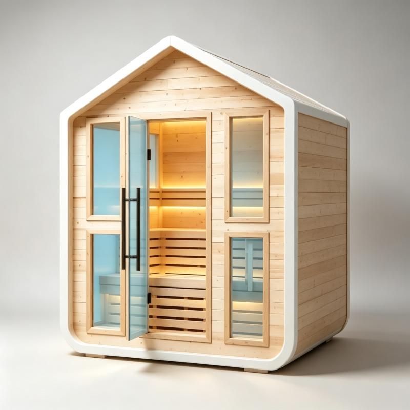 高級カスタムメイドのサウナキャビン。無垢材を使用し、屋内・屋 - Spa Wellness Hotel のレビューと価格