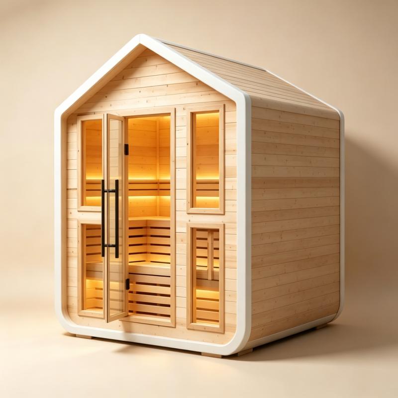 高級カスタムメイドのサウナキャビン。無垢材を使用し、屋内・屋 - Spa Wellness Hotel のレビューと価格