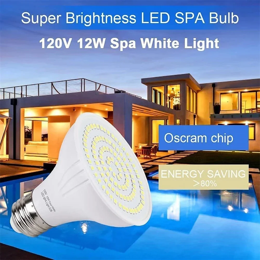 12W SPAランプ LEDスイミングプールライト E27  - Xy Spa & Wellness George Town のレビューと価格