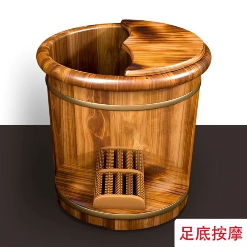 木製足浸しバケツ、無垢材のふくらはぎまで浸る足湯浴槽、蓋付き - Spa & Wellness Center Hotel Solverde のレビューと価格
