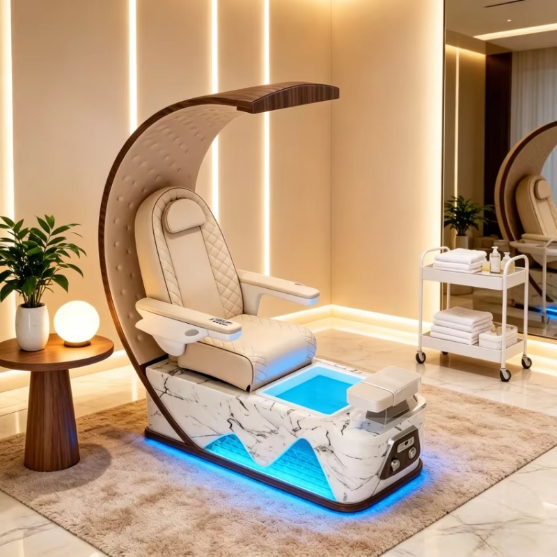 高級電動ペディキュアマッサージチェア、モダンレザー製スパフッ - Spa Wellness Hotel のレビューと価格