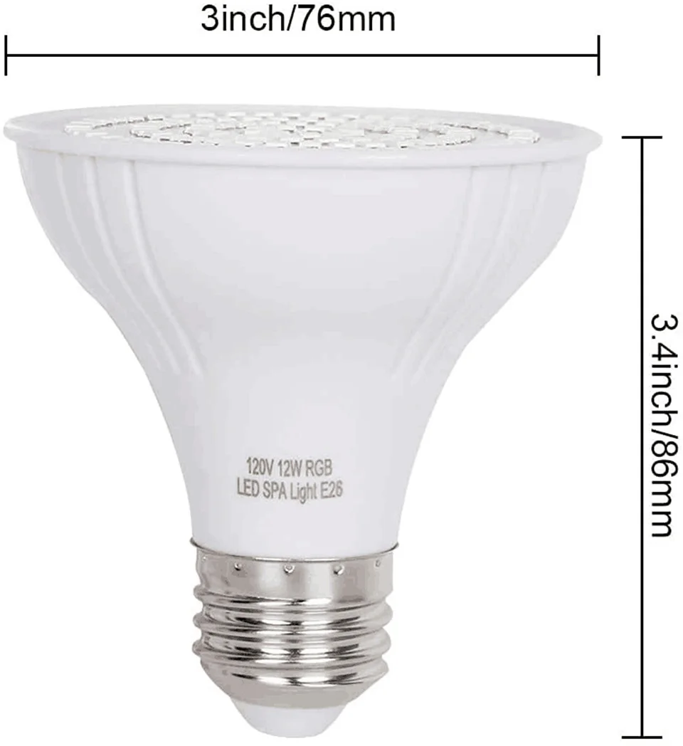 LED スイミングプールライト E27 E26 電球 IP6 - Xy Spa & Wellness George Town のレビューと価格
