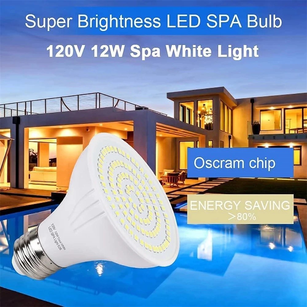 LED スイミングプールライト E27 E26 電球 IP6 - Xy Spa & Wellness George Town のレビューと価格